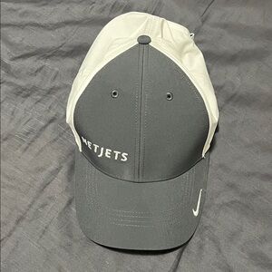 Net Jets Nike Gray and White Cap with Embroidery